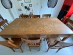 Eettafel met 8 stoelen, Huis en Inrichting, Ophalen, Gebruikt, 200 cm of meer, 50 tot 100 cm