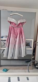 Robe de mariage rose et argentée porté une fois, Comme neuf, Rose, Enlèvement ou Envoi
