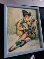 Getekend Kunstwerkje Pierrot Clown, Antiek en Kunst, Ophalen