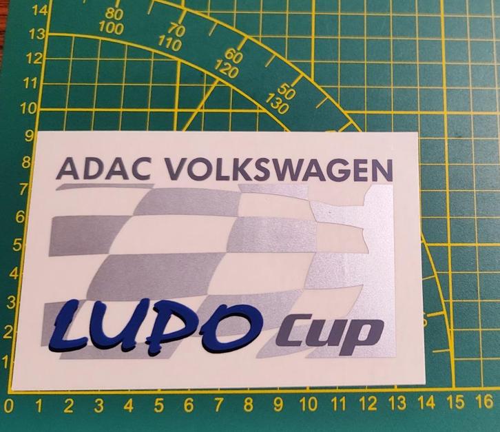 Sticker ADAC Volkswagen Lupo Cup (2 beschikbaar), Verzamelen, Stickers, Ophalen of Verzenden