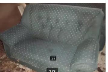 zetel 2 zit -  GRATIS  !!!  bvb voor de hond of clubhuis  !! beschikbaar voor biedingen