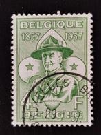Belgique 1957 : scouts, Lord Baden-Powell, Enfants, Avec timbre, Affranchi, Oblitéré