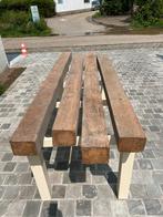 4 oude eiken balken, Doe-het-zelf en Bouw, Hout en Planken, Ophalen, Eiken, Balk
