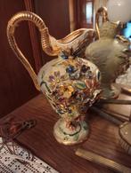 Antieke vaas met bloemen, Ophalen of Verzenden