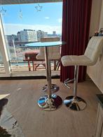 Bartafel met 2 barstoelen te koop, Huis en Inrichting, Tafels | Statafels, Ophalen, In hoogte verstelbaar, Zo goed als nieuw