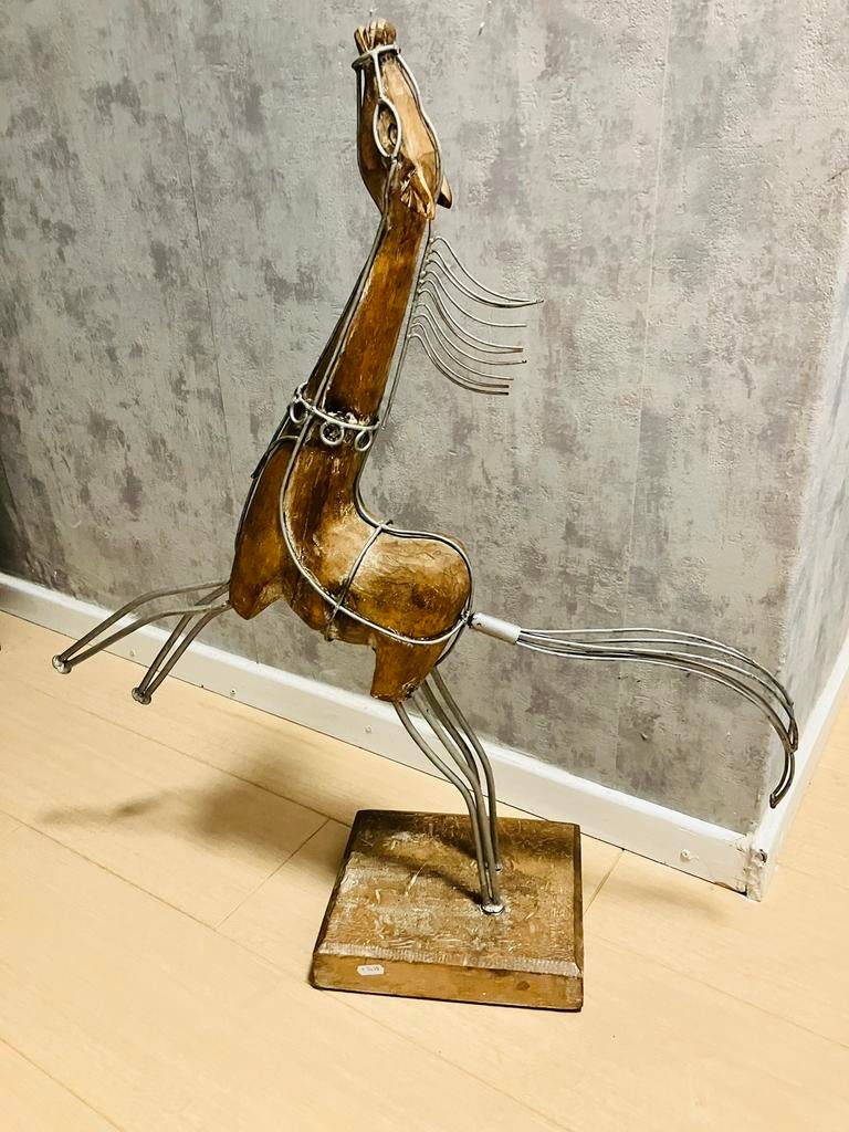 Design object houten paard, Verzamelen, Ophalen, Zo goed als nieuw