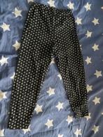 Zwarte kinder pyjamabroek met bloemen - Mt 138 - katoen, Kinderen en Baby's, Ophalen of Verzenden, Gebruikt, Maat 134