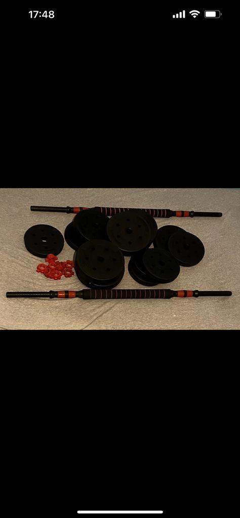 Viper Sports Adjustable Weight Set- Dumbbell/barbell- 30.5kg, Sport en Fitness, Boksen, Zo goed als nieuw, Ophalen