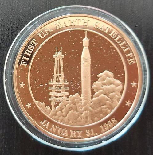 USA - First U.S. Earth Satellite 1958 Bronze Medal/Coin, Postzegels en Munten, Penningen en Medailles, Brons, Verzenden