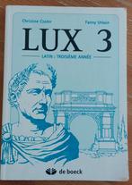 Livre Latin LUX 3, Livres, Livres scolaires, Secondaire, Enlèvement, De boeck, Neuf