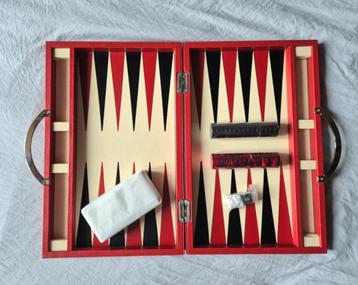 Backgammon en cuir renzo romagnoli, Hobby & Loisirs créatifs, Enlèvement ou Envoi