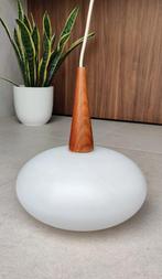 Authentieke Louis Kallf hanglamp, Ophalen of Verzenden, Zo goed als nieuw, Glas, Midcentury