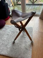 Tabouret tout terrain en bois et cuire, Enlèvement ou Envoi, Comme neuf, Bois