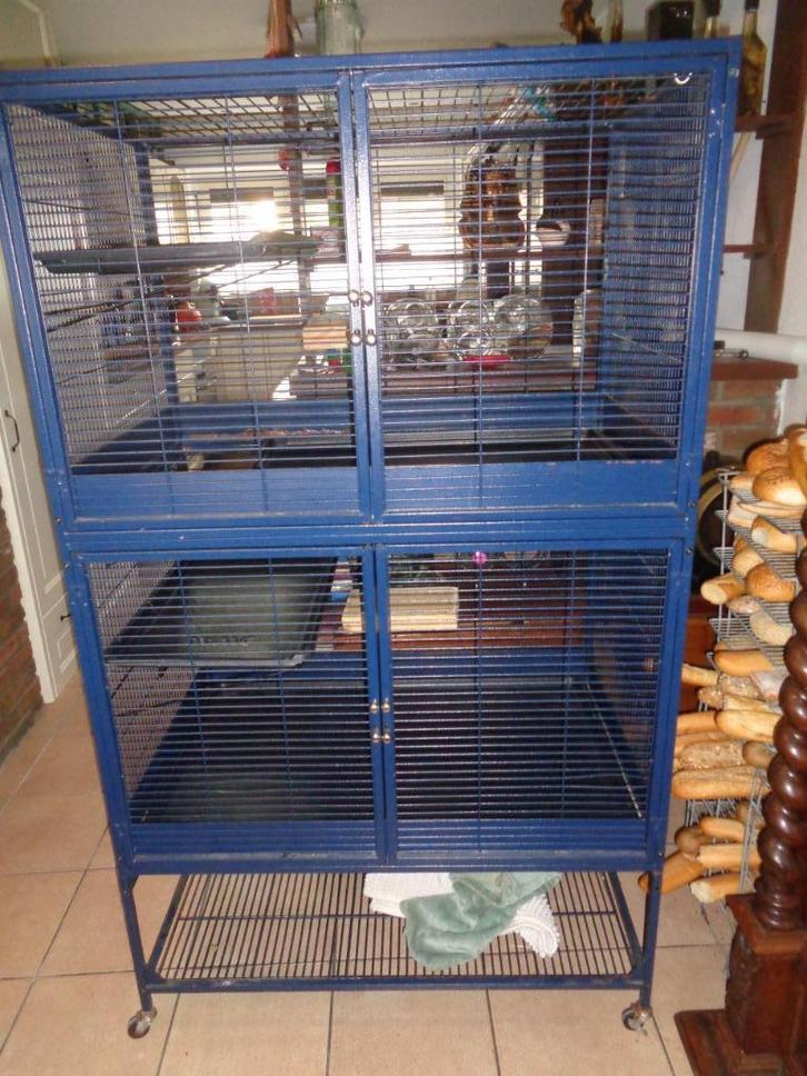 Chinchilla kooi met 2 verdiepingen 93 x 63 x 160 cm, Dieren en Toebehoren, Knaagdieren en Konijnen | Hokken en Kooien, Gebruikt