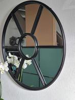 POMAX spiegel van zwart metaal - NIEUW, Huis en Inrichting, Woonaccessoires | Spiegels, Ophalen, Rond, Nieuw, 75 tot 100 cm