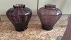 Retro vazen paars, Huis en Inrichting, Woonaccessoires | Vazen, Ophalen, Zo goed als nieuw, Glas