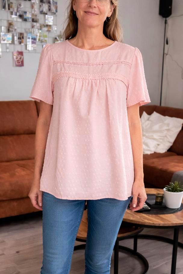 Lichtroze bloes, Kleding | Dames, Blouses en Tunieken, Nieuw, Maat 36 (S), Roze, Ophalen of Verzenden