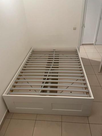 IKEA BRIMNES wit bed 140x200 met 4 lades & lattenbodem beschikbaar voor biedingen