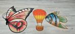 Decoratie: vlinder, luchtballon en vis, Ophalen, Gebruikt