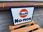 Gulf emaille reclamebord, Ophalen, Gebruikt, Reclamebord