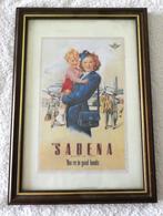 Affiche Sabena encadrée, Collections, Souvenirs Sabena, Enlèvement ou Envoi