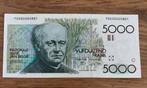 5000 Francs Gezelle Lakiere! Zo goed als nieuw!!, Timbres & Monnaies, Billets de banque | Belgique, Enlèvement ou Envoi