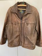 Lederen jas bruin maat L, Kleding | Heren, Ophalen, Gedragen, Maat 52/54 (L), Bruin