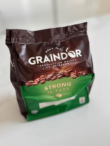 8x Graindor strong koffie pads Philips Senseo machine beschikbaar voor biedingen