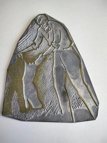 Oud kunstenaarsbewijs - zinkgravure (jaren 50-60) beschikbaar voor biedingen