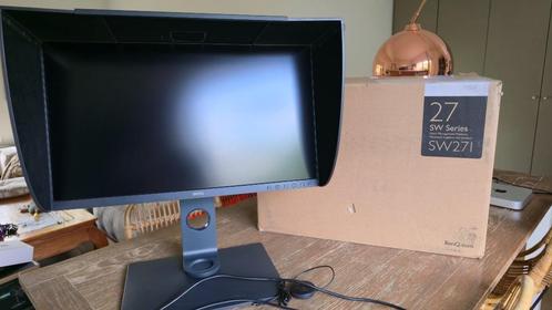 27" 4K computerscherm BenQ SW271, Computers en Software, Monitoren, Zo goed als nieuw, DisplayPort, HDMI, Thunderbolt, USB-C, In hoogte verstelbaar