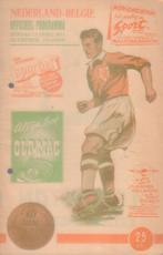 PROGRAMMA 15.04.1951 NEDERLAND v BELGIE RODE DUIVELS, Ophalen of Verzenden, Gebruikt