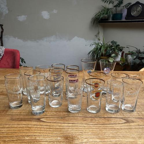 Vintage bierglazen, Verzamelen, Glas en Drinkglazen, Gebruikt, Bierglas, Ophalen