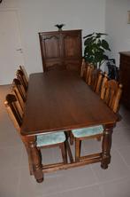Eiken eettafel + stoelen, Huis en Inrichting, Ophalen, Gebruikt