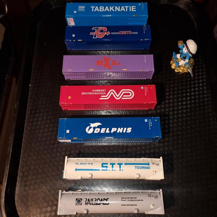 BELGISCHE CONHTAINERS 1:87-H0, Hobby en Vrije tijd, Modelauto's | 1:87, Verzenden