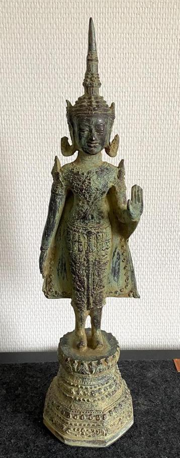 Ancienne Statue de Bouddha Rattanakosin en Bronze