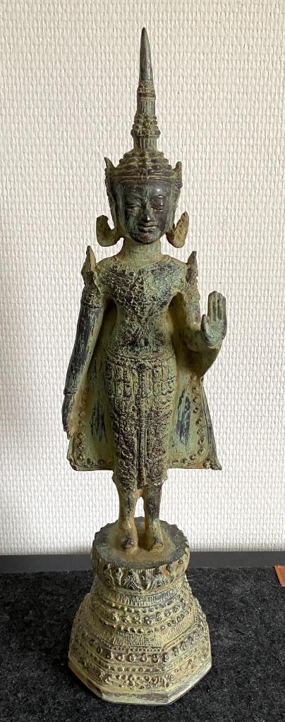 Ancienne Statue de Bouddha Rattanakosin en Bronze, Antiquités & Art, Art | Art non-occidental, Enlèvement ou Envoi