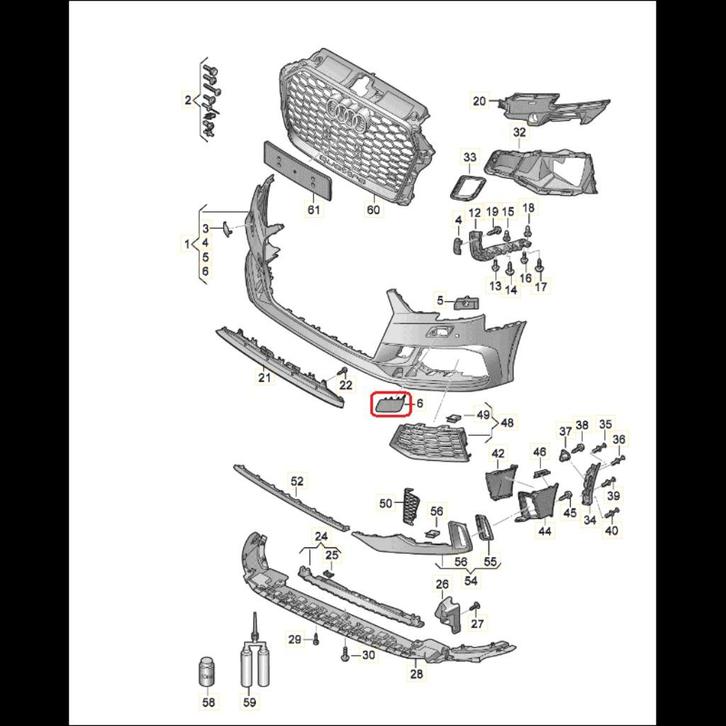 CACHE LAVE PHARE DROIT AUDI RS3 8V BERLINE/SPORTBACK, Autos : Divers, Tuning & Styling, Enlèvement