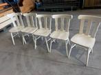 Chaise en bois blanc (60).  Chaise pour restaurant rose (40), Maison & Meubles, Chaises, Enlèvement ou Envoi, Utilisé, Blanc, Bois