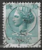 Italie 1955/1960 - Yvert 718A - Munt van Syracus (ST), Timbres & Monnaies, Timbres | Europe | Italie, Affranchi, Envoi
