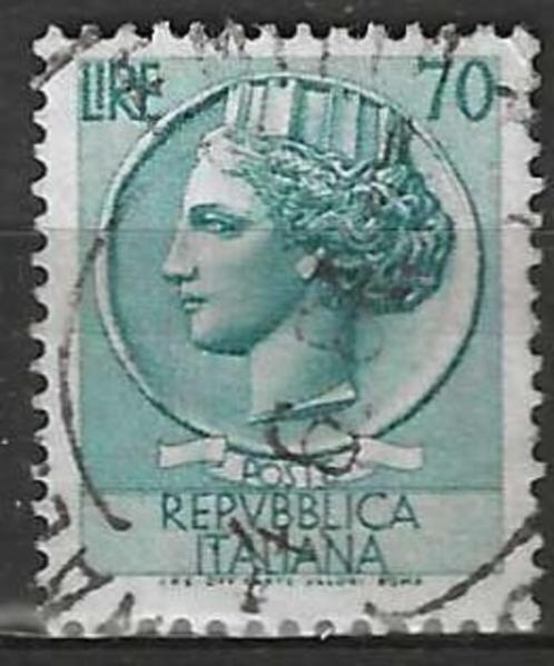 Italie 1955/1960 - Yvert 718A - Munt van Syracus (ST), Postzegels en Munten, Postzegels | Europa | Italië, Gestempeld, Verzenden