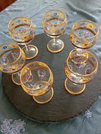 met de hand beschilderde set glazen, Huis en Inrichting, Ophalen of Verzenden, Nieuw, Glas of Glazen