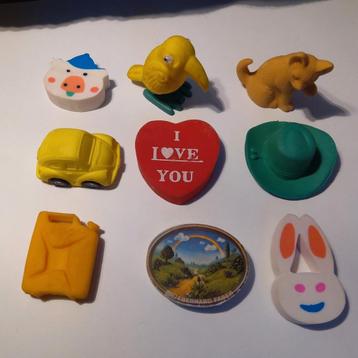 Vintage gummetjes uit de jaren 80 beschikbaar voor biedingen