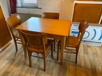 Tafel en stoelen, Huis en Inrichting, Ophalen, Gebruikt, Vier personen, Rechthoekig