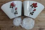 SALE 2 Franse brocante cache potten, rozen, Sarreguemines, Antiek en Kunst, Ophalen of Verzenden
