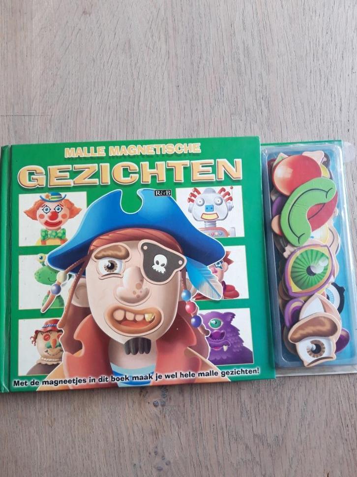 PUZZEL * Malle Magnetische Gezichten (REBO), Kinderen en Baby's, Speelgoed | Kinderpuzzels, Gebruikt, 10 tot 50 stukjes, Ophalen of Verzenden