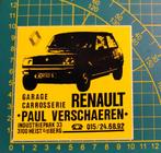 Sticker Renault 5 Garage Carrosserie Heist op den berg, Ophalen of Verzenden