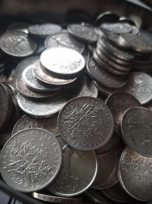 5 kg netto zilver: 500* 5 frank zilverzaaier (930€/kg), Postzegels en Munten, Edelmetalen en Baren, Zilver, Ophalen