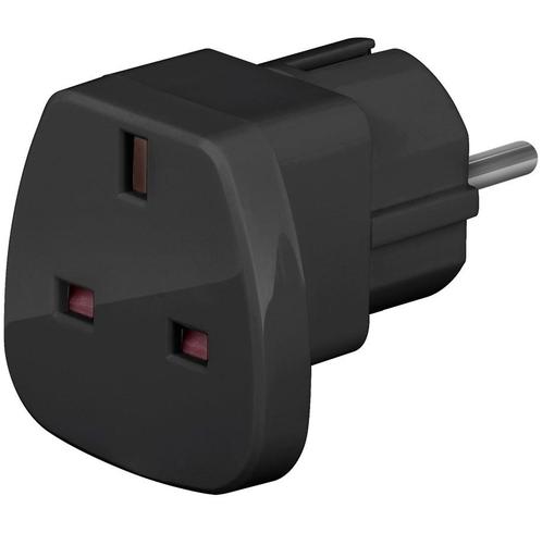 Goobay Reisadapter Groot-Brittannië naar Europa-Geaard/zwart, Audio, Tv en Foto, Opladers