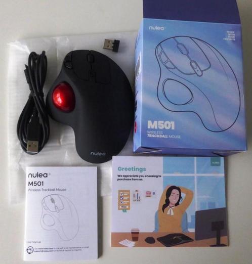 NULEA M501 draadloze trackball muis, Computers en Software, Muizen, Nieuw, Muis, Draadloos, Ophalen of Verzenden
