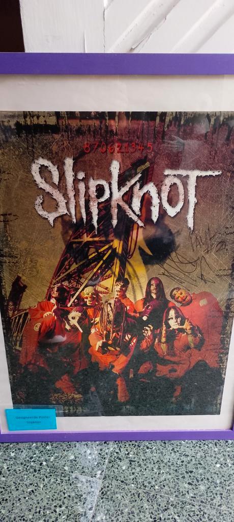Slipknot gesigneerde poster, CD & DVD, Vinyles | Rock, Enlèvement ou Envoi